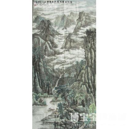 清流出碧枝，云掠苍崖杪 山水画 冯成喜作品 类别: 国画山水作品